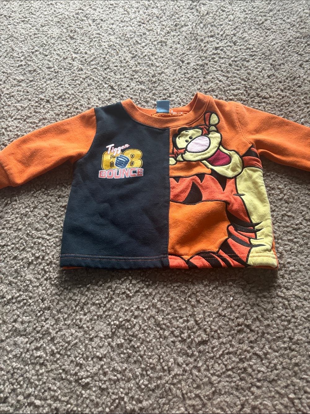 B31 Y2K 12 months Tigger Colorblock Orange & Black Kids Sweatshirt